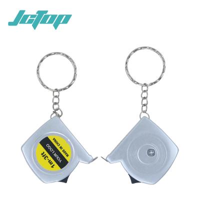 China Economical And Practical Gift 1m Mini Tape Measure Keychain Small Cheaper Tape Measure With Keyring for sale