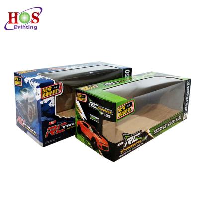 China Recyclable Customized Printing Color Cardboard Box With PVC Plastic Window Toy Gift Packaging Boxes for sale