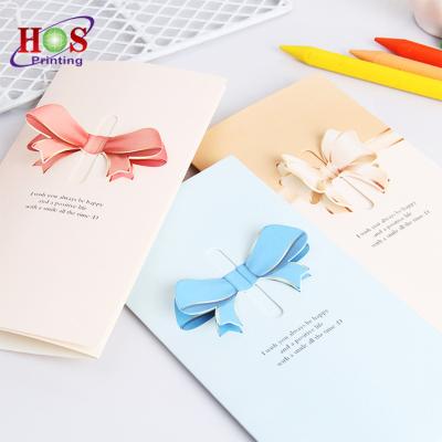 China paper & Cardboard Custom OEM Printed Handmade Manufacturer Design Fold Birthday Chinese Party Greeting Card for sale