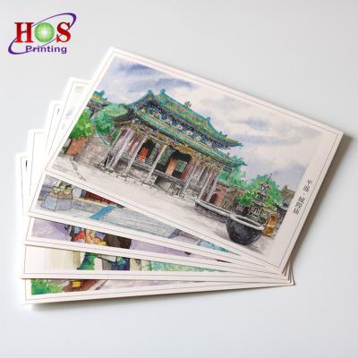 China paper & Custom Cardboard Country Souvenir Tourist Art Book Printing Gold Foil Travel Postcard Packaging for sale