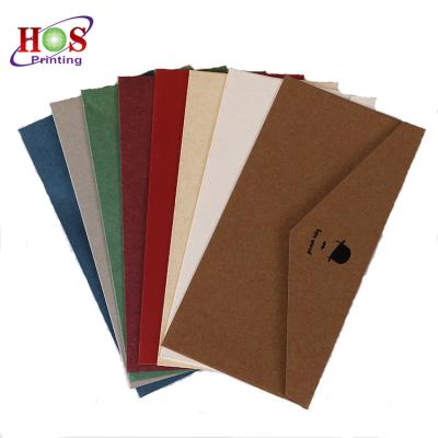 China Gray Hard Logo Cardboard Envelope A6 Purse Gift Bag Packing Pouch Cardboard Mailer Paper Gift Envelope Wrapping Mailing Board for sale