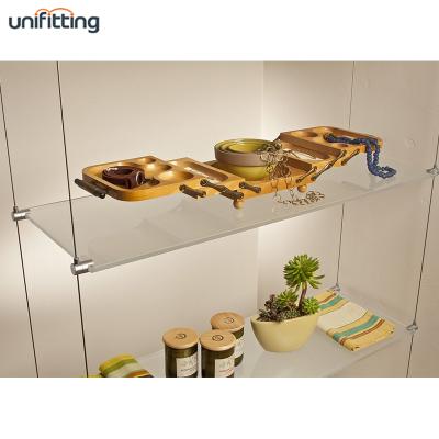 China Ningbo Unifitting Supplier Manufacturer Window Design Ideas Wire Shelving Systems Glass Display Stand for sale