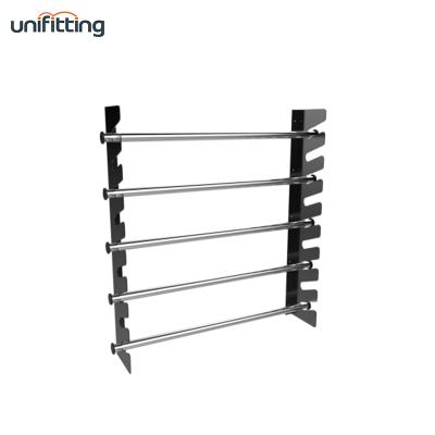 China Stainless / Rubber Metal Display Stands 5 Roll Wall Storage Mount Storage Vinyl Rolls Block for sale