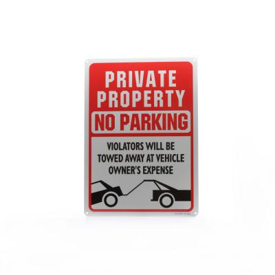 China 2019 Chinese Red Hotels Custom And White Metal Outdoor Parking Alarm Warning Sign Board System for sale