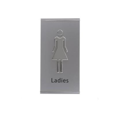 China gray men women lady and gents restroom lobby directory building signs wayfinding signage 230*120*12mm for sale