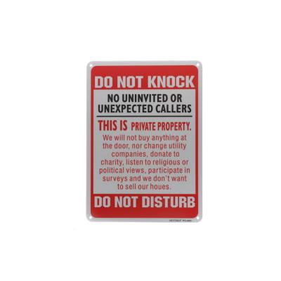 China Hotels Do Not Touch Custom Noise Precaution Private Property Metal Stop Warning Signs for sale