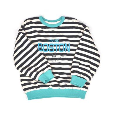 China Longxi clothing anti-pilling kids clothes embossed thick cotton boys wear kids o neck sweatshirts for sale