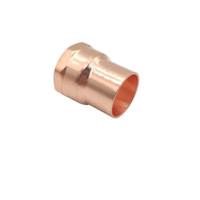 China HVAC system project copper elbow reducer tee reducer tee fitting Y-branch P-trap refrigeration piping constructure copper coupling copper fitting for sale