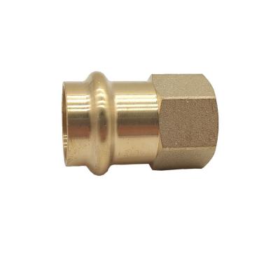 China Equal Hot Brass Coupling Press Fitting Gas Distribution System Sales Factory Directly Manufacture Brass Press Fittings for sale