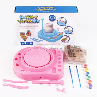 China Children's Electric Pottery Machine Toy Pottery Machine Pottery Workshop Tools Parent-child Toys Qizhi Diy Toys 52*40*52cm for sale