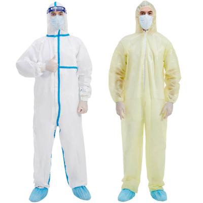 中国 Waterproof Medical Protective Coverall Disposable Clothing PE 70GSM 販売のため