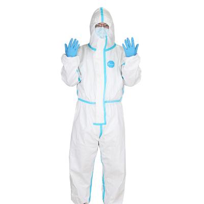 China Pp Sf Disposable Medical Protective Coverall Suit With Hood Hospital Doctor Safety Te koop