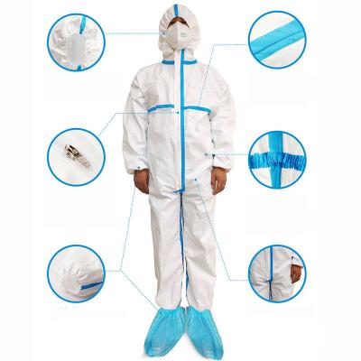 China ISO13485 Protective Clothes Waterproof Anti Static Coveralls Jumpsuit With Knitted Cuff Te koop