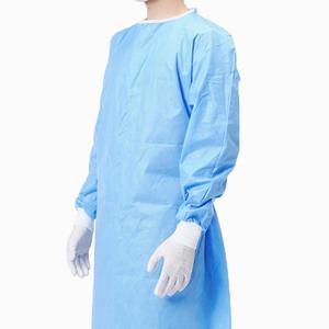 China Hospital Operating Gown Blue Medical Isolation Disposable Surgical Gown Te koop