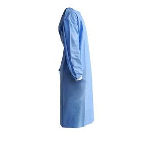 중국 Disposable Gown Waterproof PE Surgical Gowns 35-40gsm Smms Disposable Sms Patient Gown 판매용