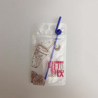 China Hot Sale Recyclable Custom Design Printing Transparent Back Up Drinking Pouch for sale