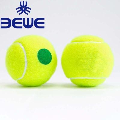 China Promotional Good Quality Extra Duty Wool And Rubber Custom Printed ITF Stage 1 (Green) Tennis Ball for sale