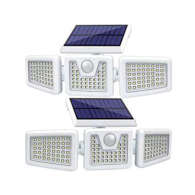 China 800LM 128 LED 6500K 3 Adjustable Motion Sensor Outdoor Lighting Smart Outdoor Wireless Solar Lights for sale