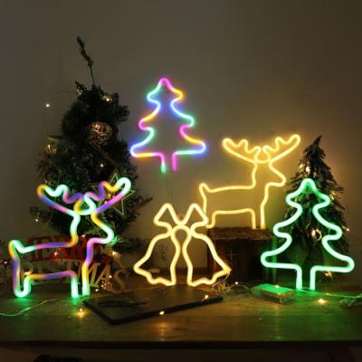 China Indoor Using Christmas Led Neon Lights Decoration RGB Neon Wall Led Lights Sign Custom for sale