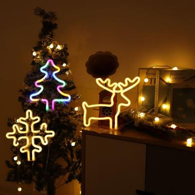 China Bedroom Christmas Decoration Bell Tree Led Neon Lights Words Wall Neon Led Lights Sign Custom for sale