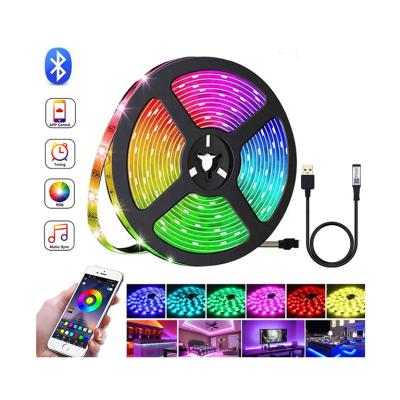 China LANDSCAPE aluminum profile led strip music 5M APP control RGB LED bar strip lights black for sale