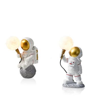 China Cute Cute Astronaut Base Moon Table Lamp 3D Printing Bed Room Night Light for sale