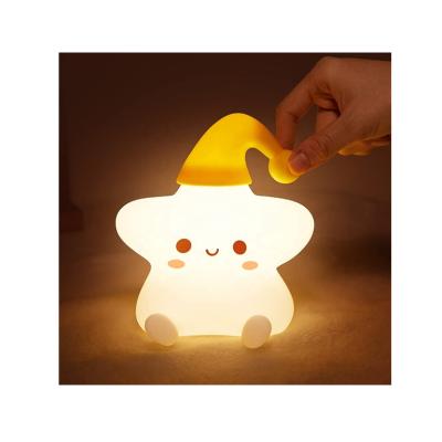 China Cute Plush Motion Sensor Wireless LED Star Silicagel Night Club Lights for sale