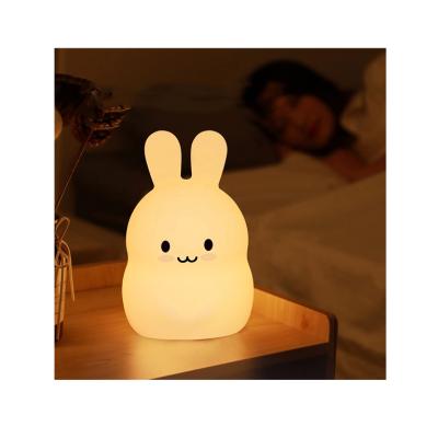 China Cuddly Cute Plush LED Night Light for Kids USB Rechargeable Bedside Lamp for sale