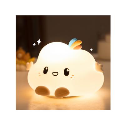 China Remote Control Cloud Cute Cute Silicone LED Bedroom Night Multicolor Light Key for sale