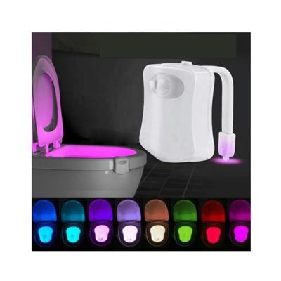 China Modern Battery Operated Night Light Waterproof 16 Color LED Motion Eensor Toilet Random Changing Light for sale