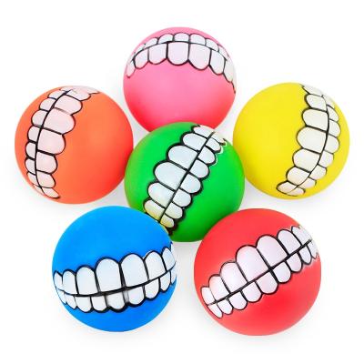 China Healthy PVC Funny Chew Cat Ball Teeth Toy Puppy Dog Pets Dogs Play Fetch Squeak Toys Pet Supplies for sale