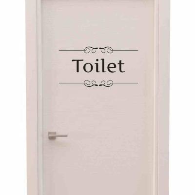 China Toilet Toilet Waterproof Wall Sticker Home Decoration Wall Stickers AHL2873 for sale