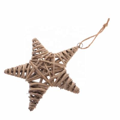 China Country Wedding Party Natural Wicker Round/Heart/Star Garland Wicker Hanging Decoration for sale