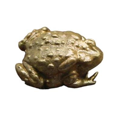 China Transitional Pure Copper Toad Handle Pet Tea Ornament Toad Gold Ornament Copper Desktop Home Desktop Decoration Copper Gourd for sale