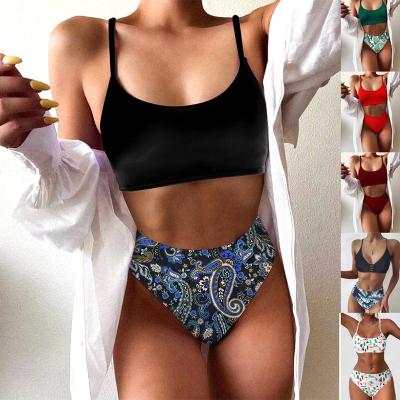 China Top Selling Women Breathable Hot Bikini Vest High Cut Bikini Top Sexy Swimwear Protective Removable Beach Wear for sale