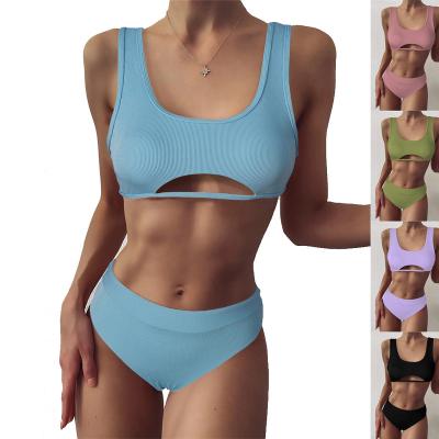 China High Waist Bust Cavity Vest Bikini Women's Selling Protection Designers Dismountable Bikini Breathable Hot Girl Swimwear for sale