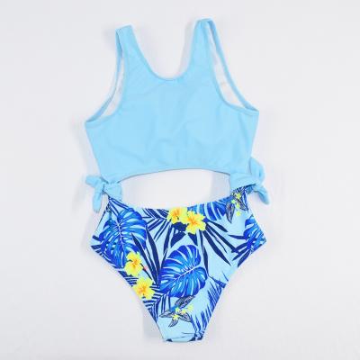 China Breathable Children Swimsuit High-waist One Pieces Protective Removable Children's Swimwear Ruffled Girl's Swimsuit for sale