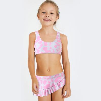 China Best Selling Breathable Kids Beachwear 3 Piece Kids Bikini Beachwear With Removable Yarn Skirt Protection Kids Swimwear for sale