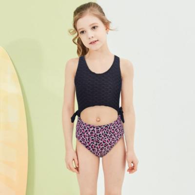 China Best Selling High Quality Breathable Kids Bathing Suit Cartoon Design Printing Swimwear Cavity Waist Beach Bikini for sale