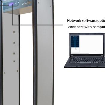 China Detect Body Temperature 18 Zones Temperature Walk Through Metal Detector Scanner With LAN Port Interface Walk Through Metal Detector for sale