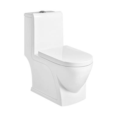 China Hotel Modern Bathroom Chinese Custom Washdown Sanitary Custom Commode Commode One Piece White Ceramic Toilet for sale