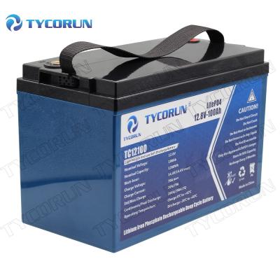 China Deep cycle lithium ion battery Lifepo4 battery 12v 12.8v 100ah solar battery supplier lithium batteries for RV/Marine/Solar /Golf cart/UPS/Camping for sale