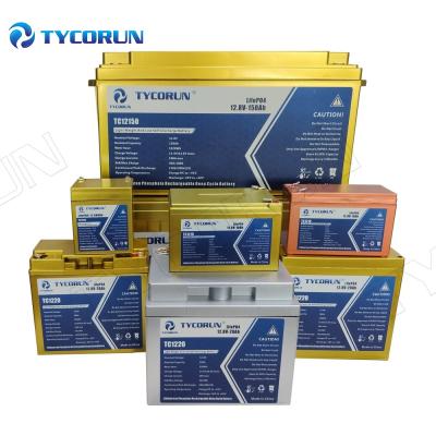 China Deep Cycle Battery Tycorun Solar Batteries 12v 100ah 150ah 200ah Inverter Ups Battery Lithium Ion Battery Pack For Solar Storage for sale