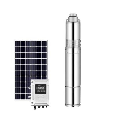 China Irrigation And Agriculture 100 Meter Full Head Solar Borehole Well Deep Well Submersible Water Pump System for sale