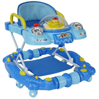 China Baby Stroller Walkers Toys Newly Baby Walker Wheels Car With Music/Anti-rollover Toddler Safety Sit First Steps Toys Infant Walker for sale