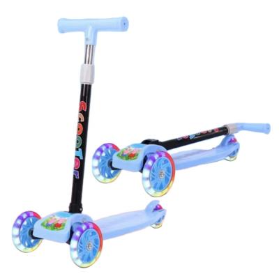 China Plastic Manufacturer Foldable Design Three Wheels Push Scooter For Kids for sale