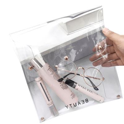 China 2021 Newest PVC Bag Women Bulk Makeup Bags PVC Bags Custom Logo Transparent PVC Cosmetic Cosmetic Bag for sale