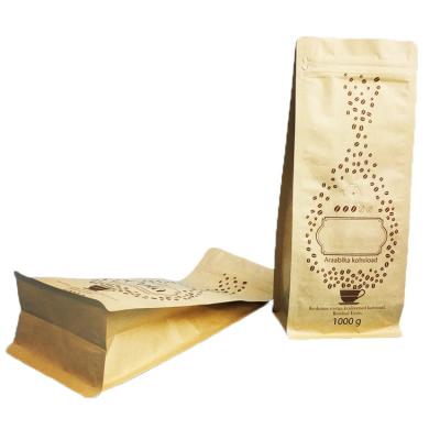 China Fleixble Packaging 20g 40g Eight Side Seal Kraft Paper Bag Environmental Heat Seal Pouch Food Package for sale