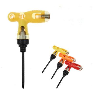 China Ratchet Type Comfort Grip T Double Head Screwdriver for sale