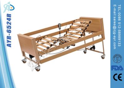 China 5 Functions Wooden Foldable Homecare Bed Patient Bed For Home Use Medicare for sale